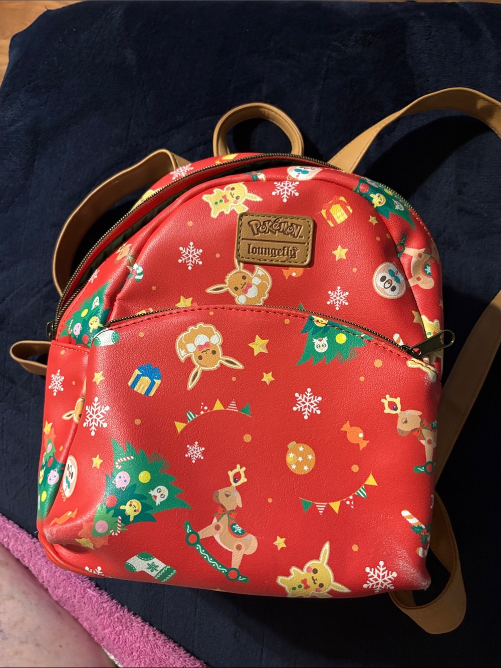 Loungefly Red Pokémon Holiday Kids Mini Backpack